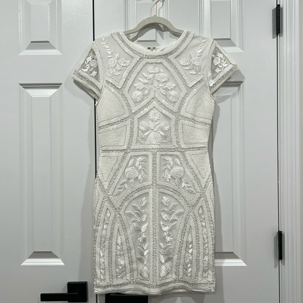 White short dress - worn for 2 hours & dry cleaned.